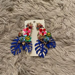 Beautiful Blue Tropical Earrings